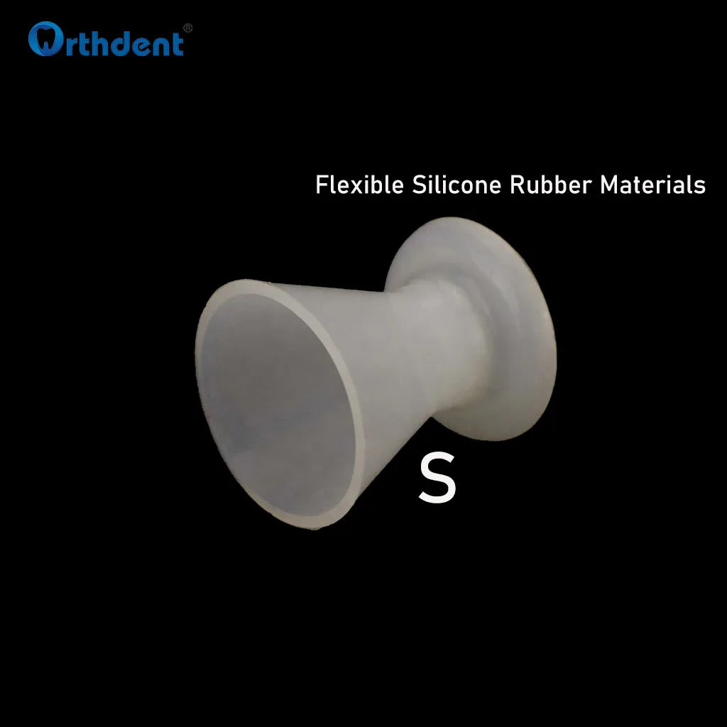 Taza de goma de silicona Dental, cuencos de mezcla autosolidificantes flexibles, herramienta de laboratorio de odontología desinfectante de alta temperatura, 4 piezas por juego