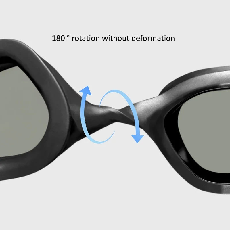 Gafas de natación profesionales para niños y adultos, gafas deportivas para natación, lentes ópticas HD, impermeables, antiniebla, gafas de piscina con marco grande