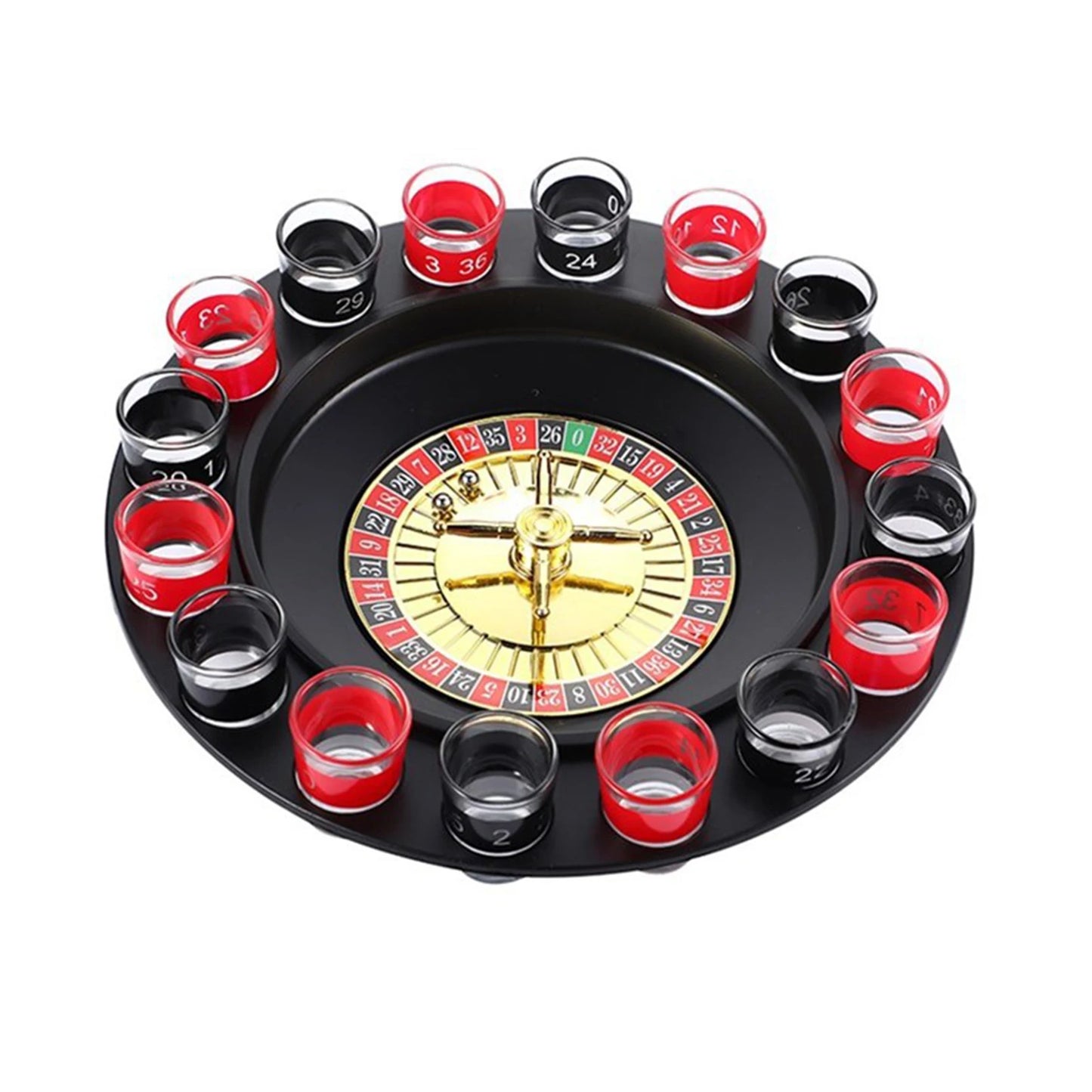 Juego de Ruleta para Beber - Set de 16 Vasos de Shot Divertido para Fiestas