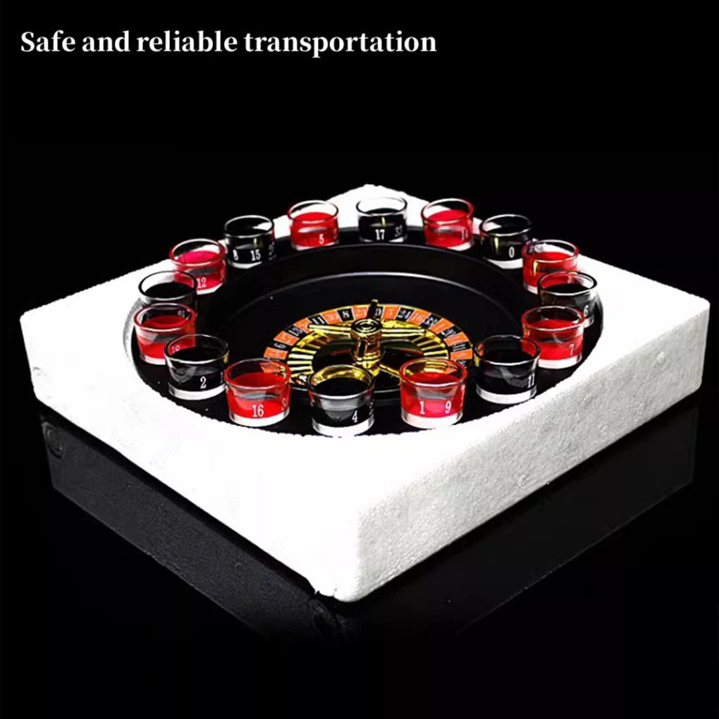 Juego de Ruleta para Beber - Set de 16 Vasos de Shot Divertido para Fiestas