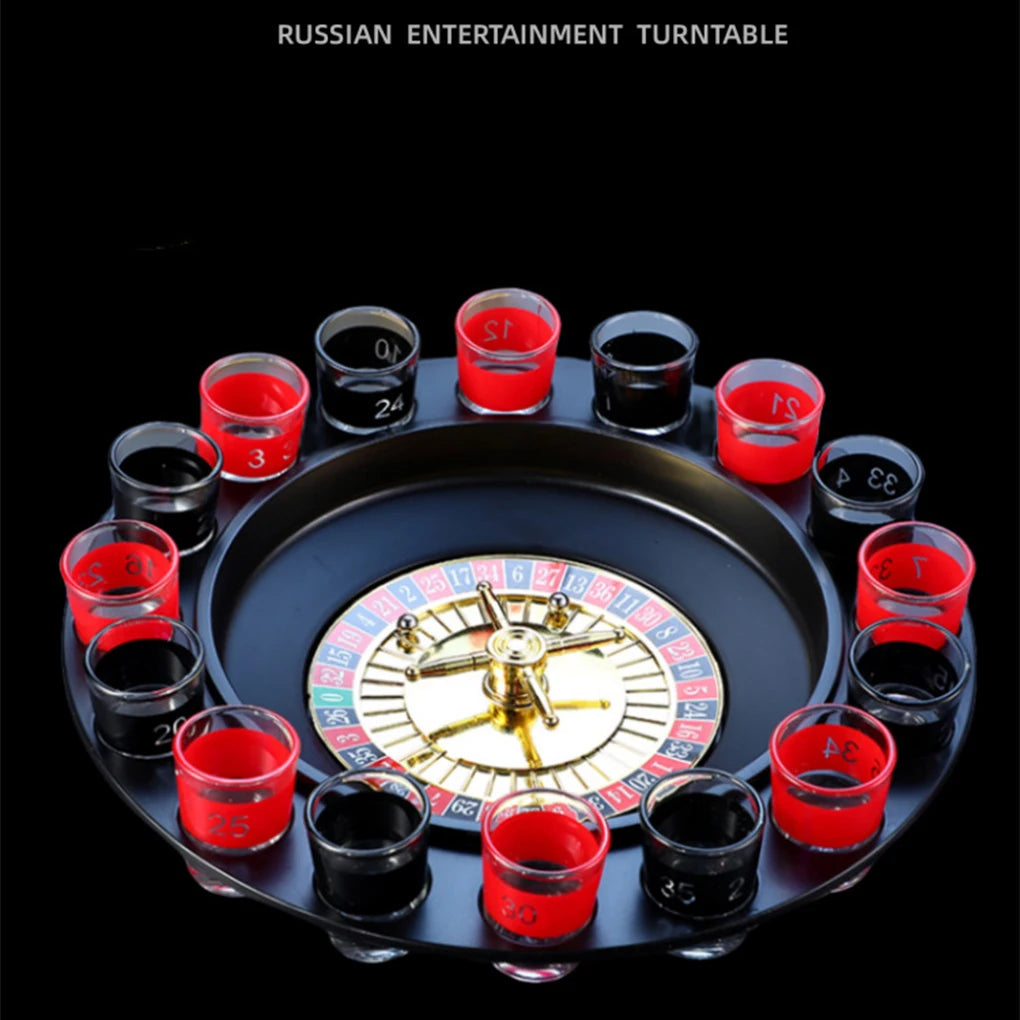 Juego de Ruleta para Beber - Set de 16 Vasos de Shot Divertido para Fiestas
