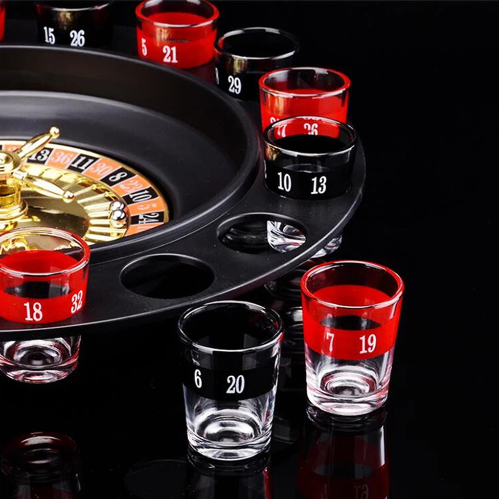 Juego de Ruleta para Beber - Set de 16 Vasos de Shot Divertido para Fiestas