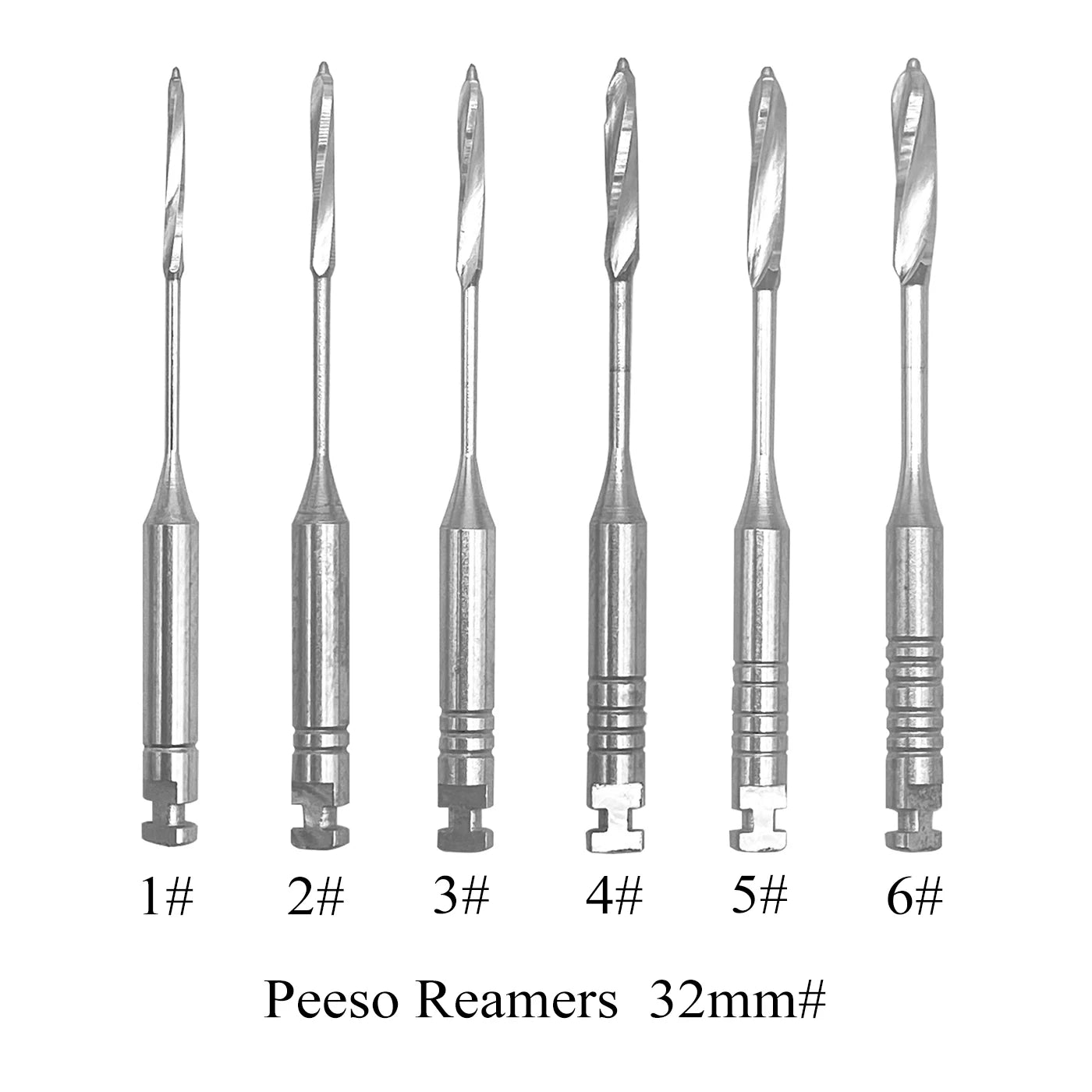 Escariadores de endodoncia para odontología, herramientas dentales de acero inoxidable, 28mm, 32mm