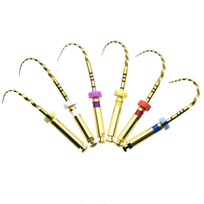 Archivo de Canal de raíz Dental, endodóntico dorado, instrumento de níquel Titainium, odontología, Super archivos rotativos, 25mm