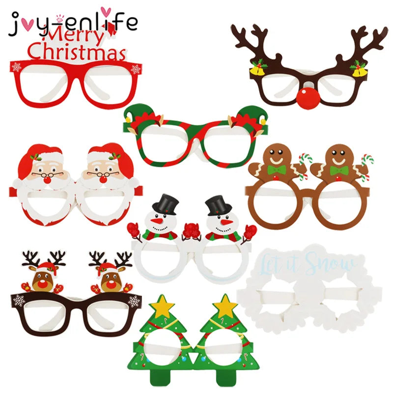 Gafas de Navidad de 9 piezas para decoración del hogar