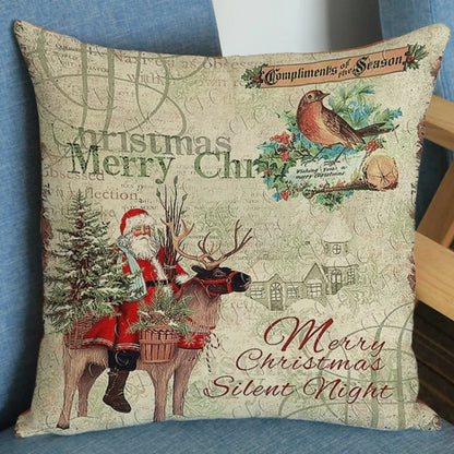 Cojines de suelo decorativos de Navidad.