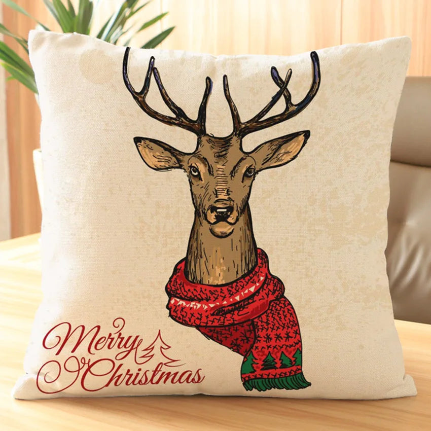 Cojines de suelo decorativos de Navidad.