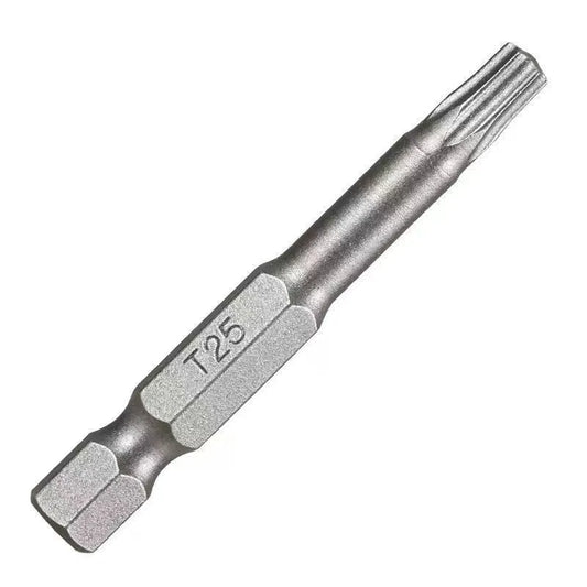 Torx-Juego de puntas de destornillador magnético, vástago hexagonal de 1/4 pulgadas, aleación S2, 6 puntos, eléctrico, T8-T40 con agujero de 50-200mm.