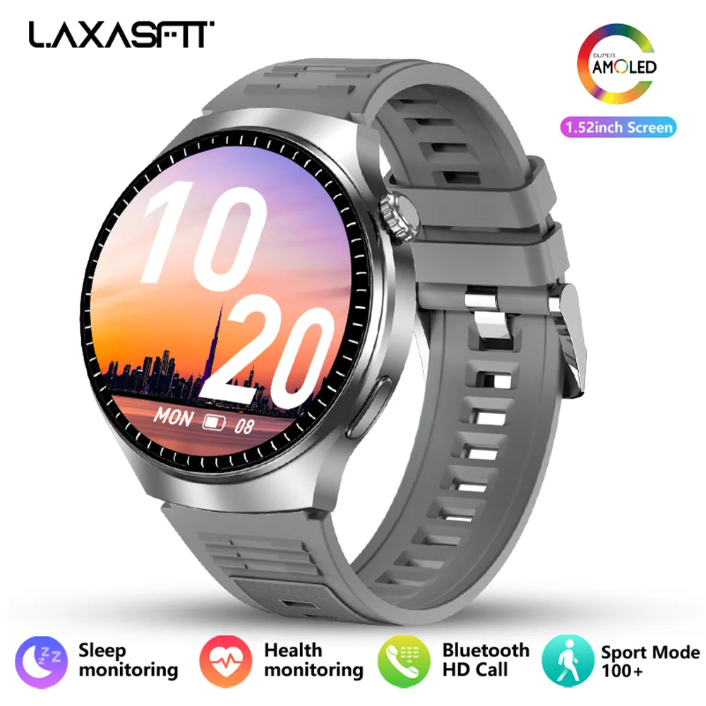 LAXASFIT nuevo 1,52 ''Bluetooth Talk Smartwatch para Android IOS
