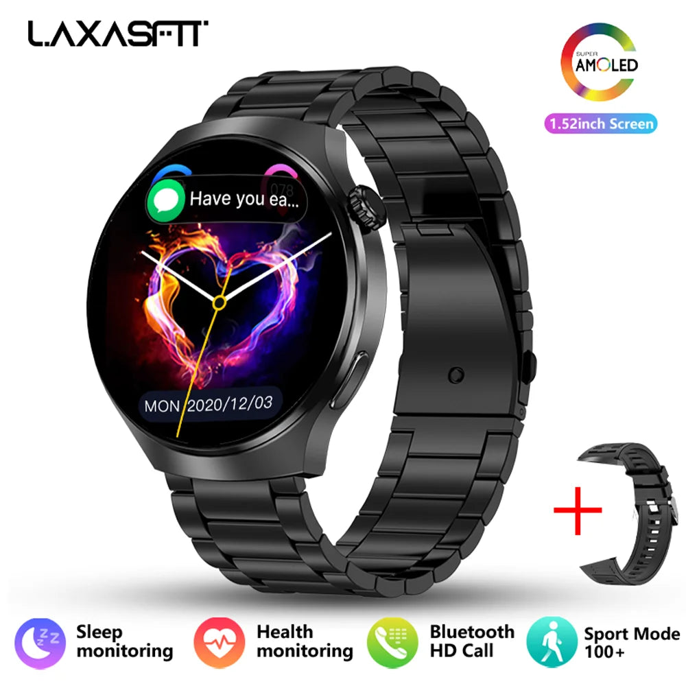 LAXASFIT nuevo 1,52 ''Bluetooth Talk Smartwatch para Android IOS