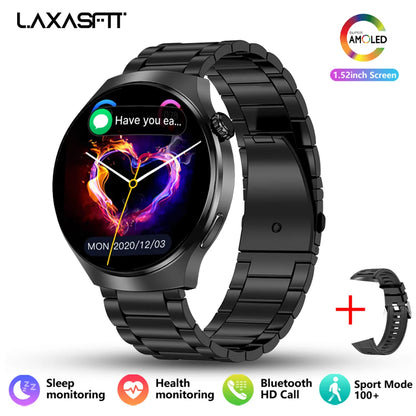 LAXASFIT nuevo 1,52 ''Bluetooth Talk Smartwatch para Android IOS