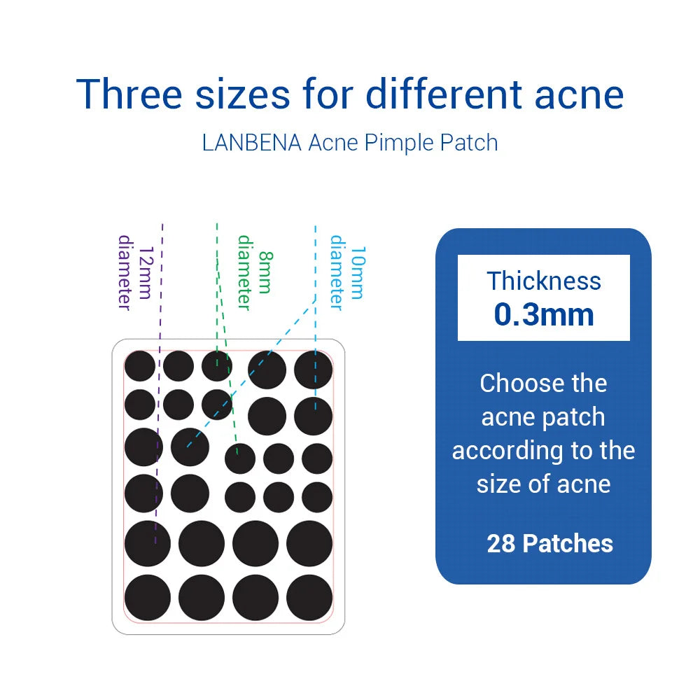 LANBENA-Parche Invisible para acné, mascarilla facial para eliminación de granos, acné
