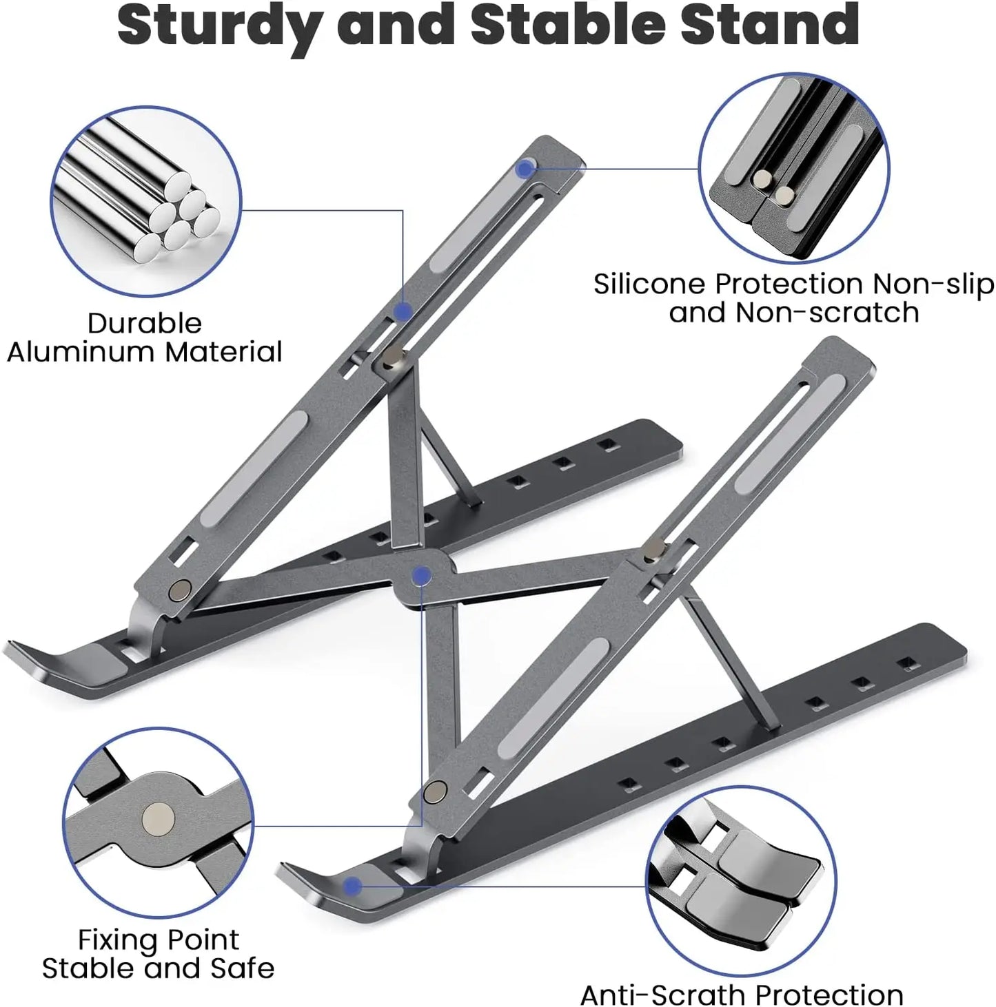 Soporte plegable para ordenador portátil, base de aluminio para tableta, Ipad