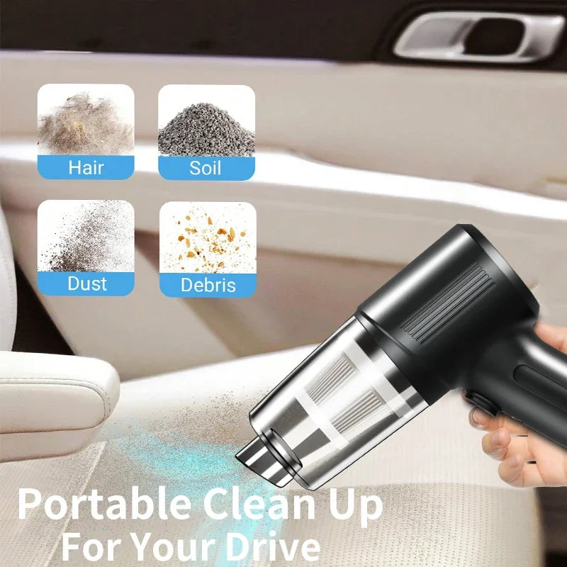 Xiaomi-aspiradora de coche inalámbrica, Mini aparato de limpieza integrado de succión y soplado portátil multifuncional de alta potencia