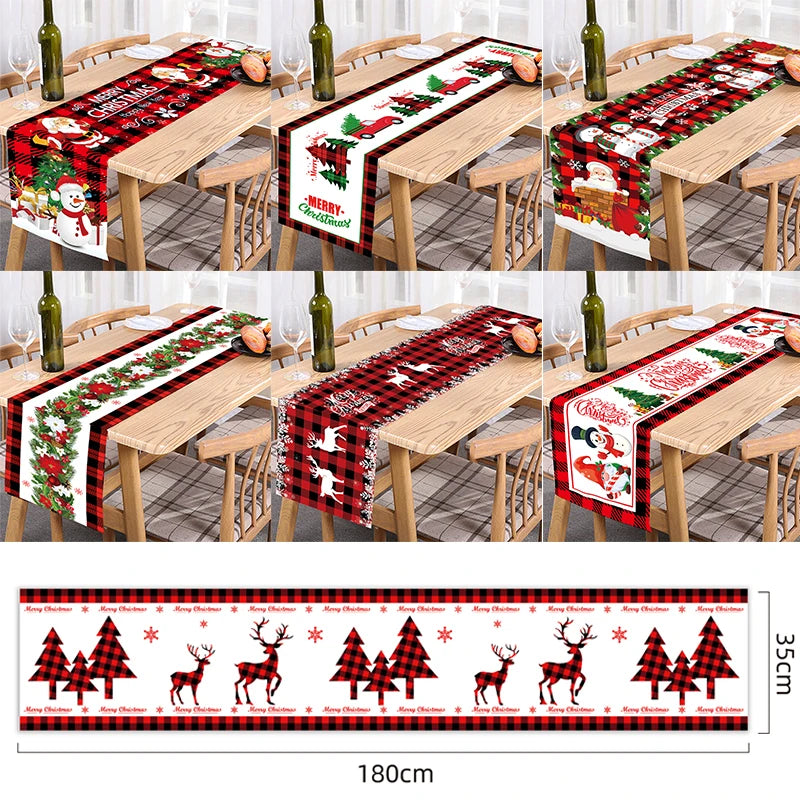 Camino de mesa navideño, decoración navideña para el hogar.
