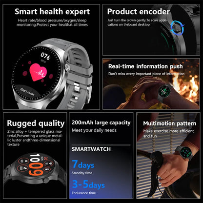 LAXASFIT nuevo 1,52 ''Bluetooth Talk Smartwatch para Android IOS