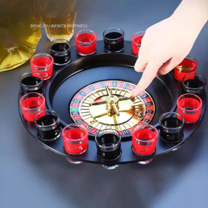 Juego de Ruleta para Beber - Set de 16 Vasos de Shot Divertido para Fiestas