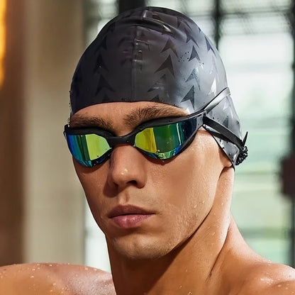 Gafas de natación recubiertas profesionales para adultos, protección UV antiniebla, gafas de natación de carreras con montura pequeña HD