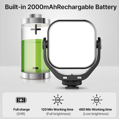 Ulanzi Vijim VL66 Luz de vídeo LED ajustable con soporte de montaje de rotación 360 Luz de relleno portátil recargable DSLR SLR móvil