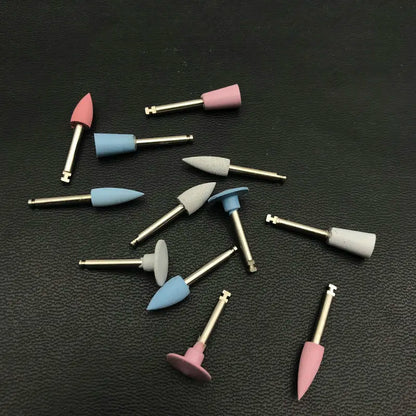 Cabezales de molienda de silicona Dental, pulidor de dientes para máquina de baja velocidad, herramientas dentales
