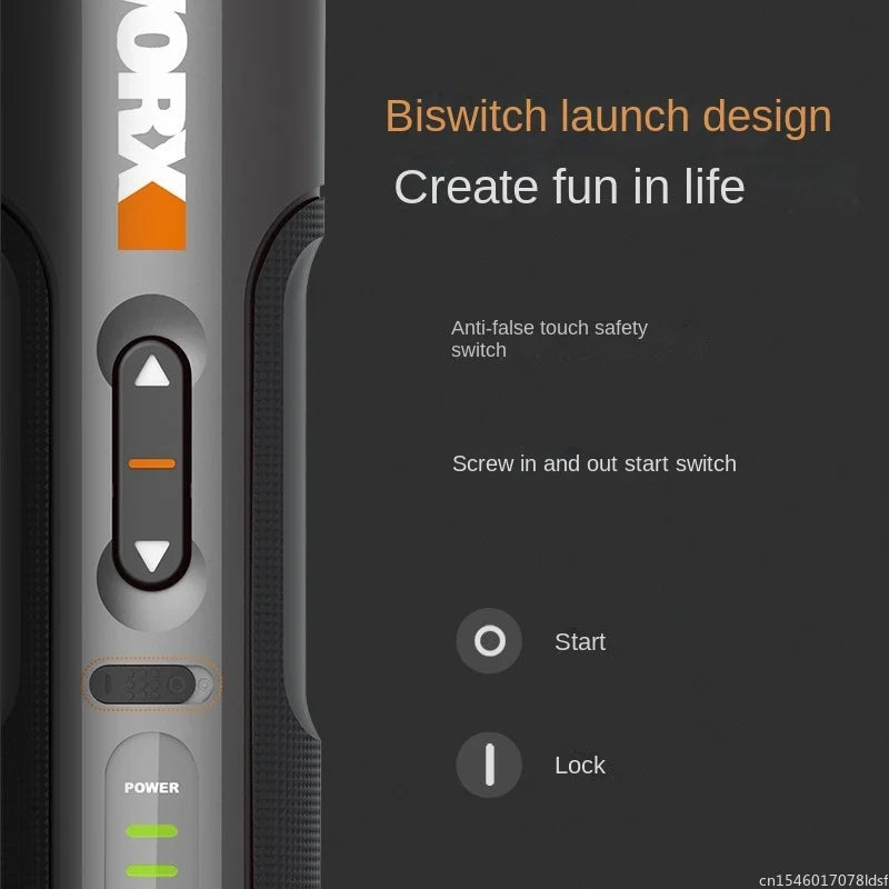 Juego de destornilladores eléctricos WX242, mango recargable por USB, 4V, 30 bits