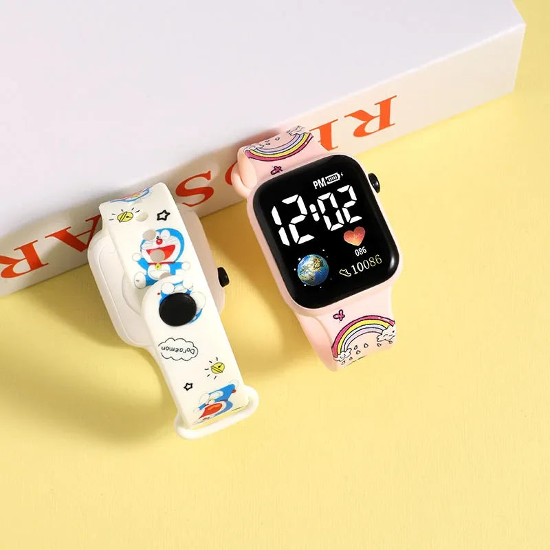 Pokemon Pikachu Dragon Ball Z, relojes deportivos informales Led de silicona