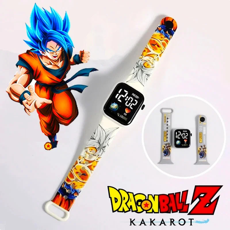 Pokemon Pikachu Dragon Ball Z, relojes deportivos informales Led de silicona