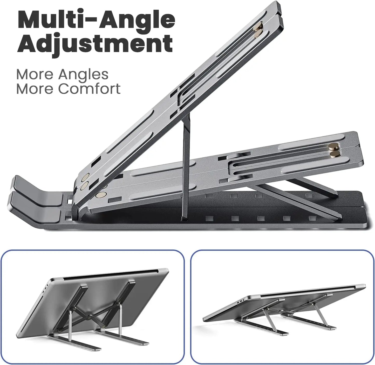 Soporte plegable para ordenador portátil, base de aluminio para tableta, Ipad