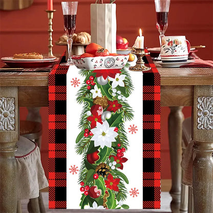 Camino de mesa navideño, decoración navideña para el hogar.