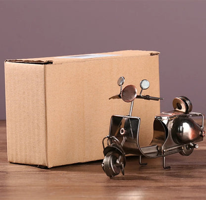 Adornos de modelo de motocicleta de hierro hechos a mano, estatuilla de Motor Retro
