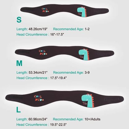 Diadema de natación para niños, adultos, niños, bañadores lindos de neopreno, banda para el pelo de la oreja impermeable para hombres y mujeres