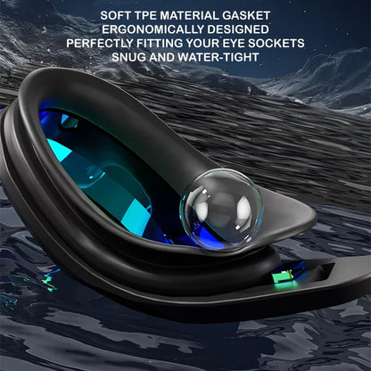 Gafas de natación recubiertas profesionales para adultos, protección UV antiniebla, gafas de natación de carreras con montura pequeña HD