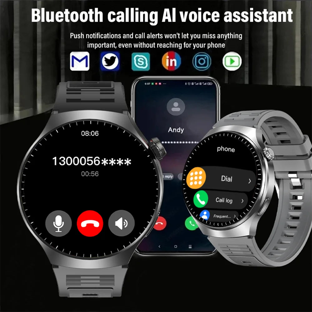 LAXASFIT nuevo 1,52 ''Bluetooth Talk Smartwatch para Android IOS