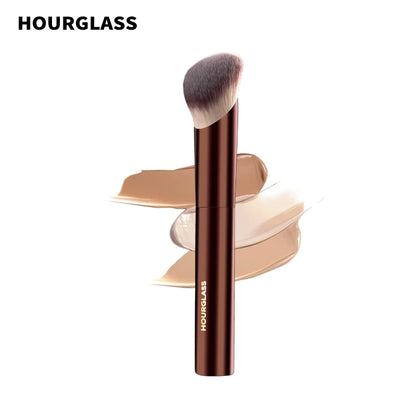 Hourglass-brocha de maquillaje de fibra suave, cepillo de base de brillo ambiental, diseño de moda de cabello