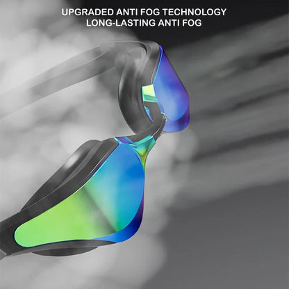 Gafas de natación recubiertas profesionales para adultos, protección UV antiniebla, gafas de natación de carreras con montura pequeña HD