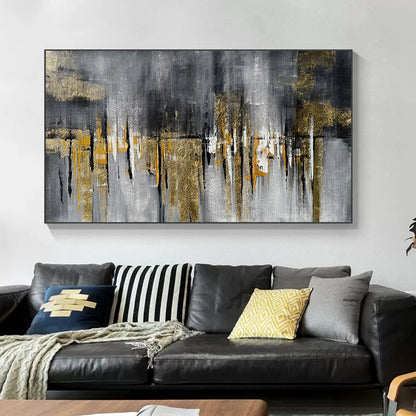 Pintura de arte abstracto, carteles de arte de pared Floral, luz moderna, decoración de lujo para el hogar