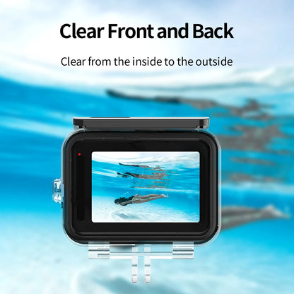 TELESIN 60M funda impermeable para GoPro Hero 13 12 11 10 9 cubierta de carcasa de buceo subacuático con filtro de buceo para accesorios Gopro