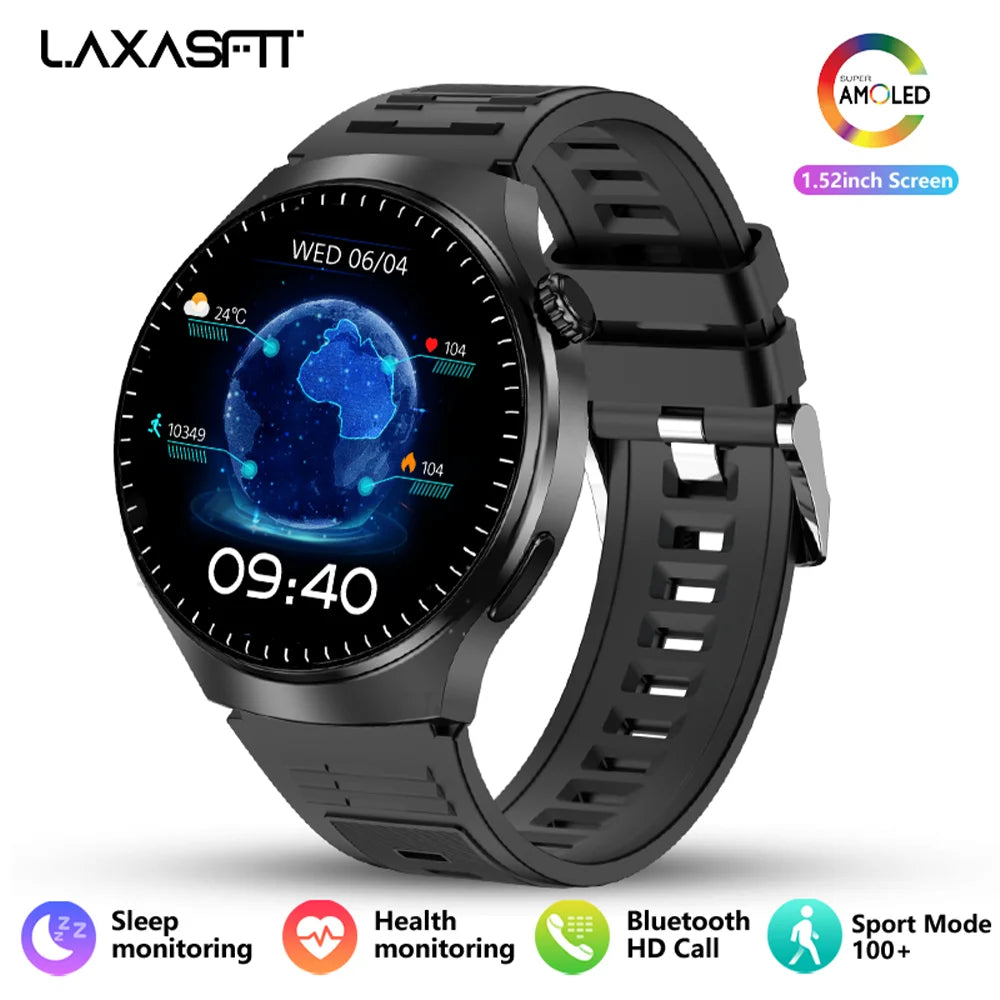 LAXASFIT nuevo 1,52 ''Bluetooth Talk Smartwatch para Android IOS