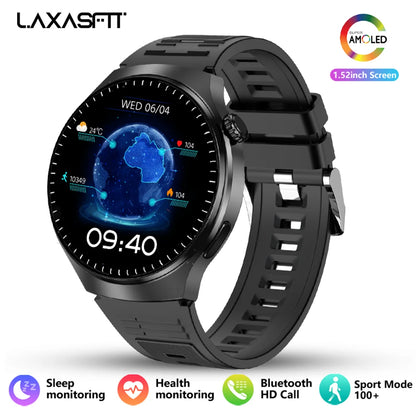 LAXASFIT nuevo 1,52 ''Bluetooth Talk Smartwatch para Android IOS