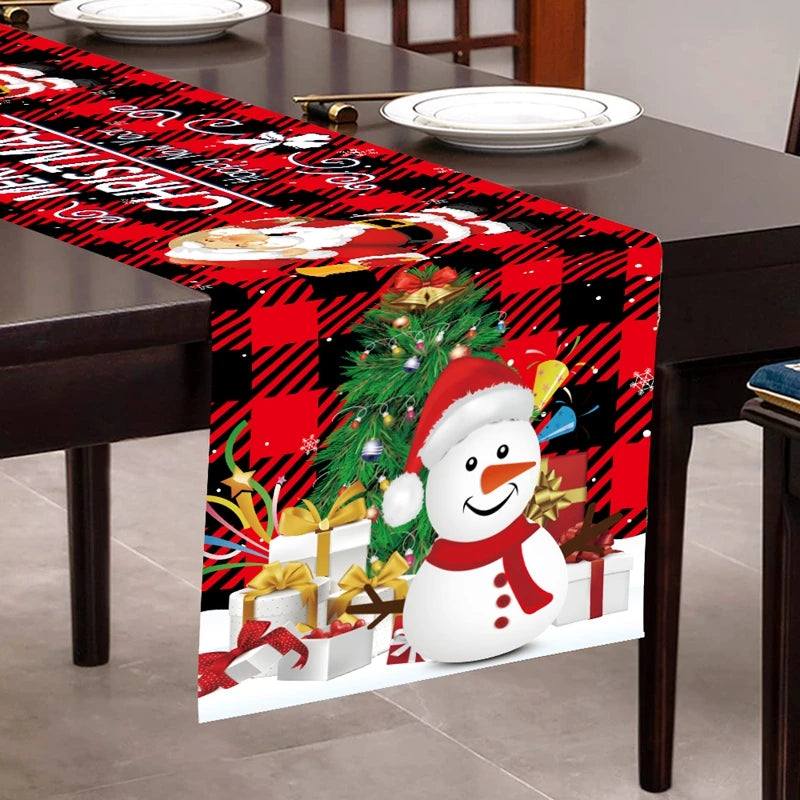 Camino de mesa navideño, decoración navideña para el hogar.