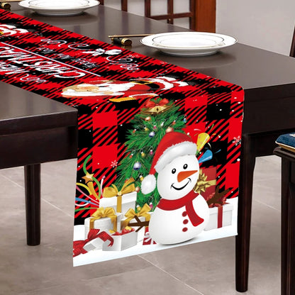 Camino de mesa navideño, decoración navideña para el hogar.