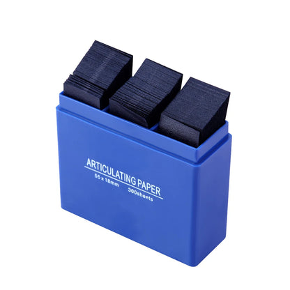 Tiras de papel articuladas azules para odontología, Material de blanqueamiento Dental, 55x18mm, 300 unids/lote/caja