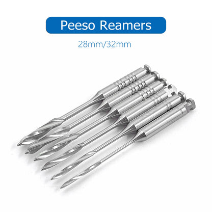 Escariadores de endodoncia para odontología, herramientas dentales de acero inoxidable, 28mm, 32mm