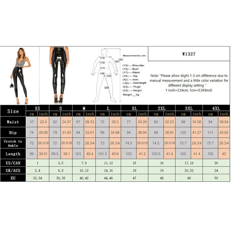 Pantalones de cuero PU brillante para mujer, Leggings blancos de PVC, ajustados, Sexy, elásticos de látex