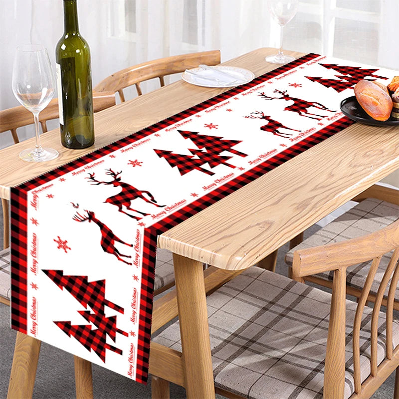 Camino de mesa navideño, decoración navideña para el hogar.